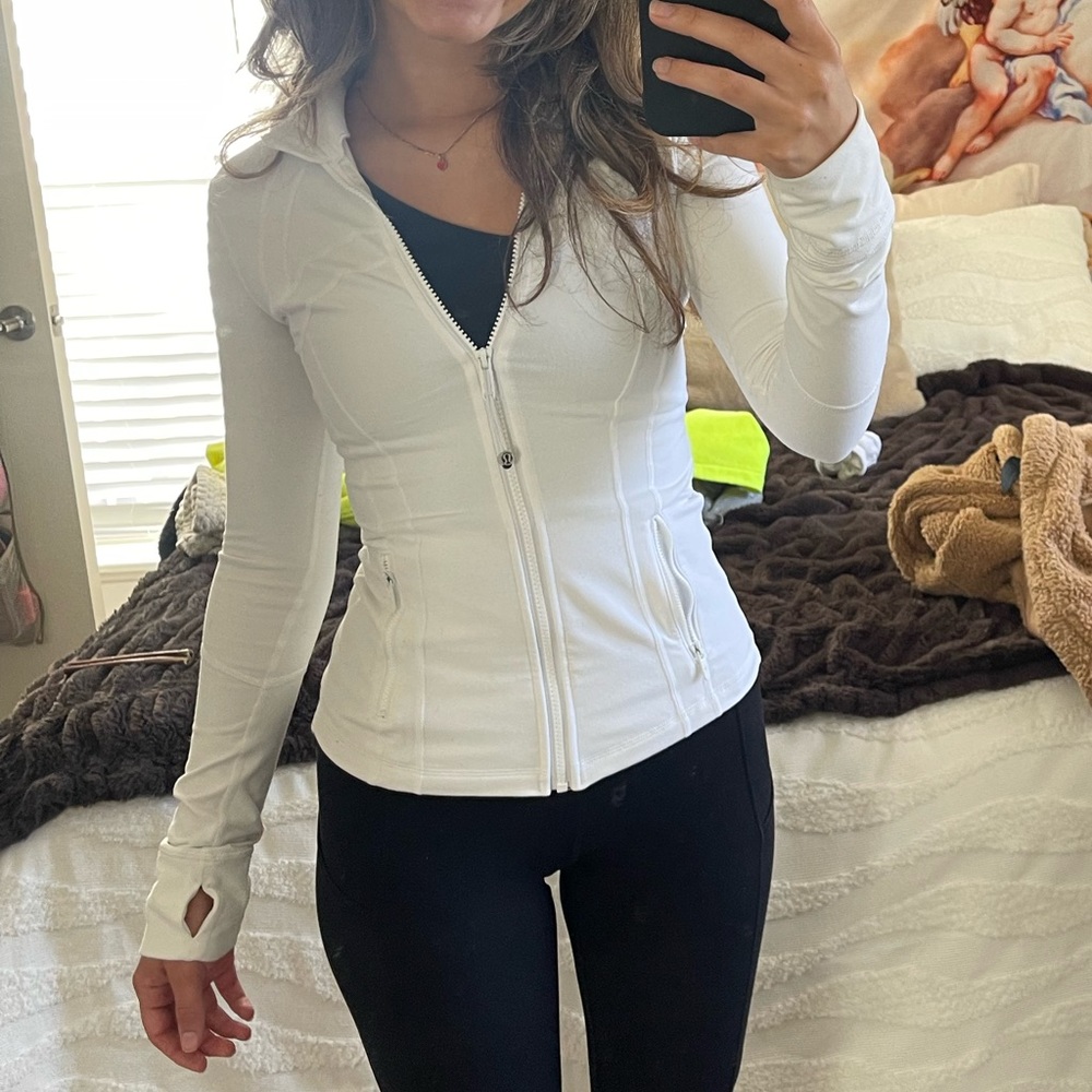 White Lululemon Define Jacket